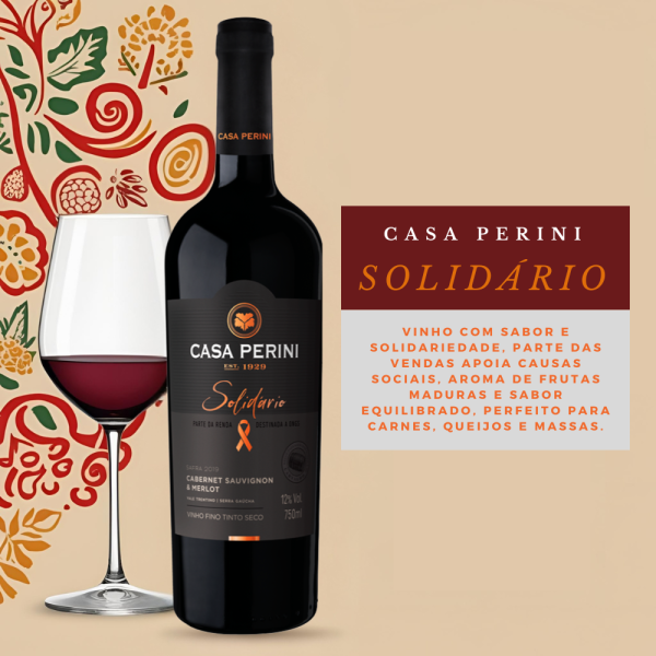 Vinho Tinto Solidário Cabernet Sauvignon Casa Perini 750ML - Image 4